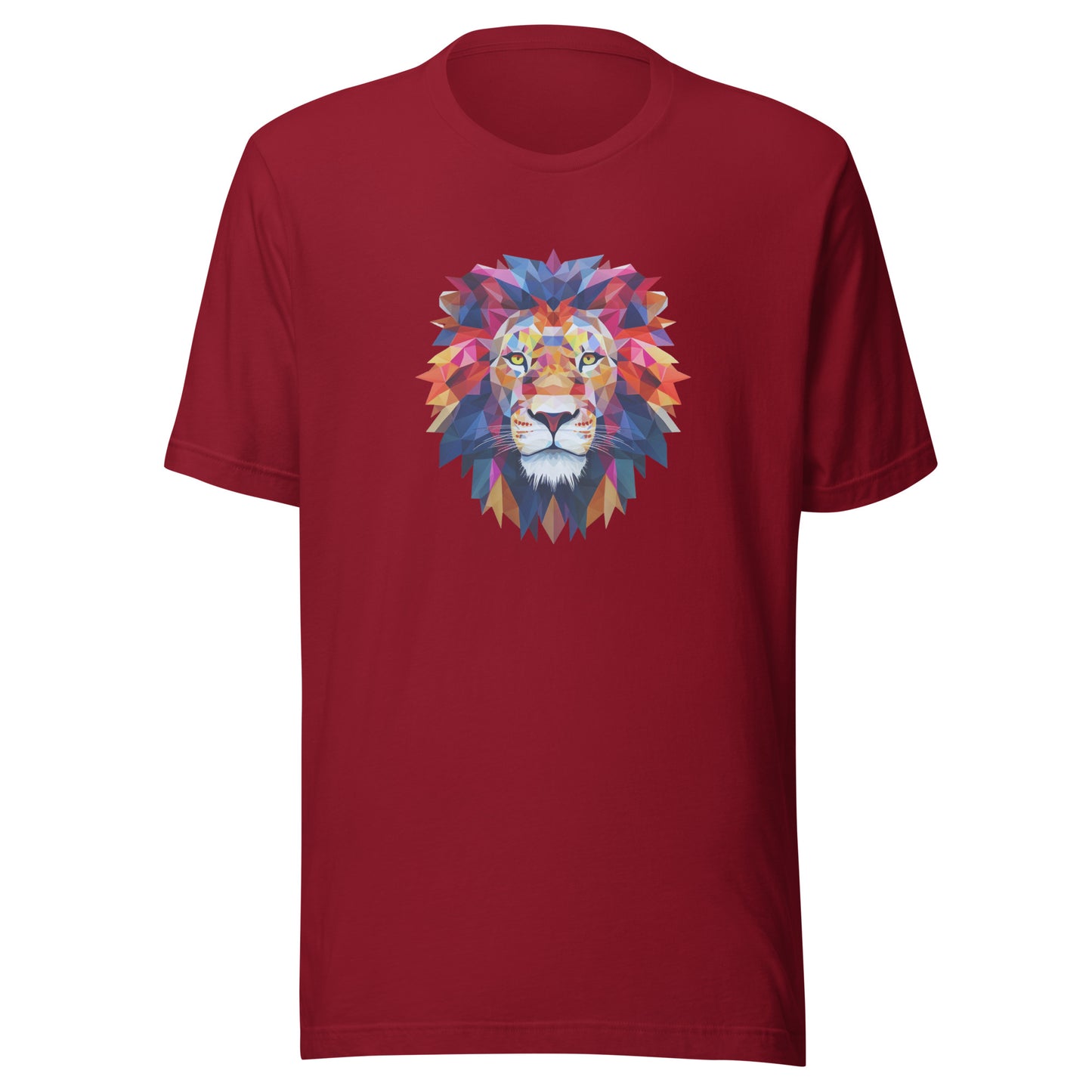 Colourful Geometric Lion - Unisex Tee
